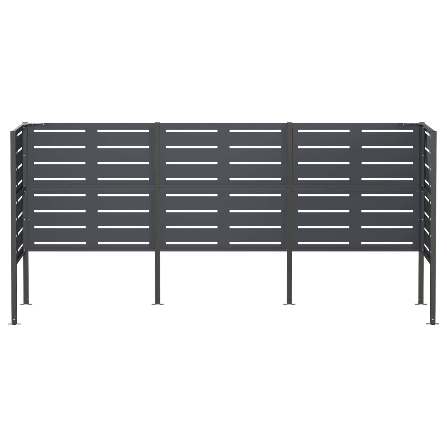 vidaXL Κάλυμμα Κάδου Απορριμμάτων 249 x 85 x 113 εκ Ατσάλι Ανθρακί
