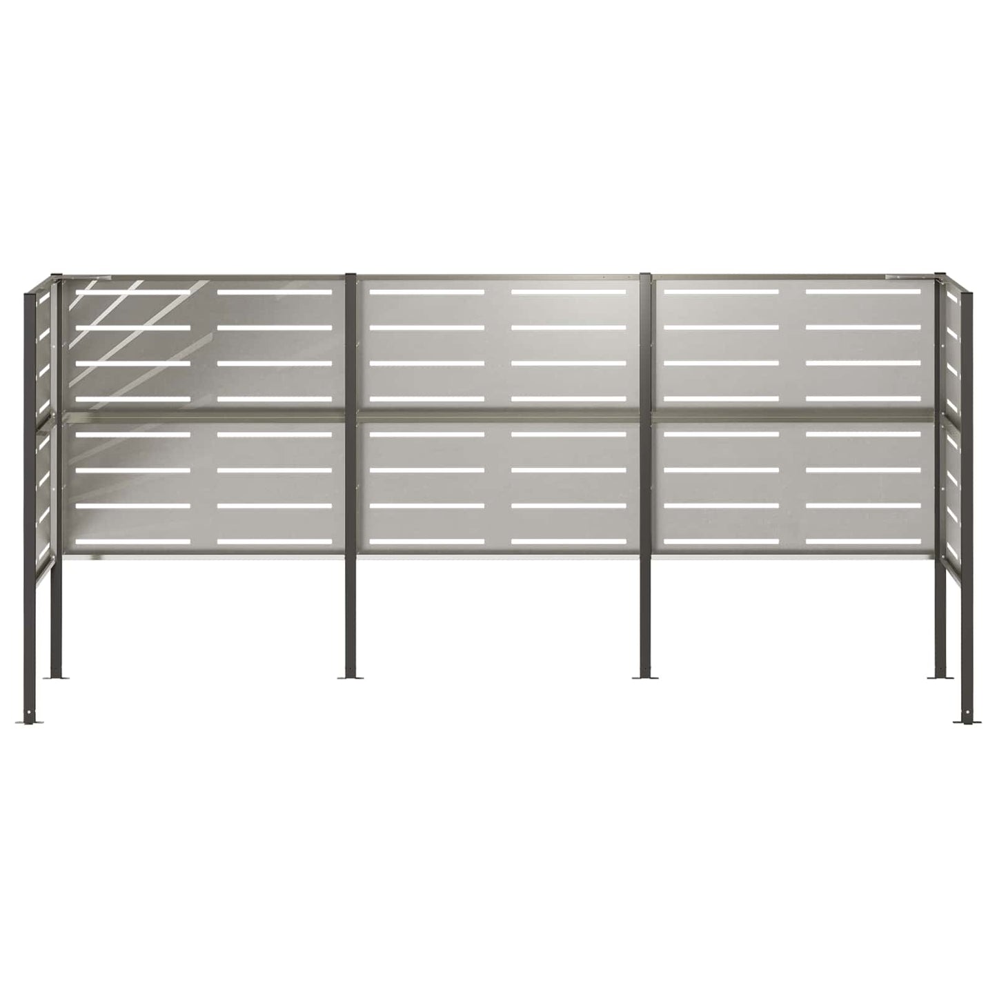 vidaXL Κάλυμμα Κάδου Απορριμμάτων 249 x 85 x 113 εκ Ανοξείδωτο Ατσάλι