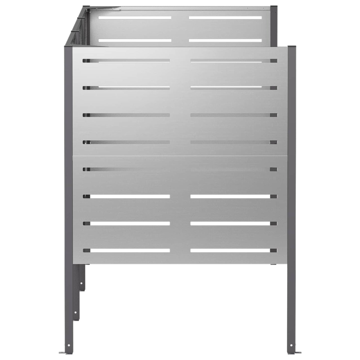 vidaXL Κάλυμμα Κάδου Απορριμμάτων 249 x 85 x 113 εκ Ασημί