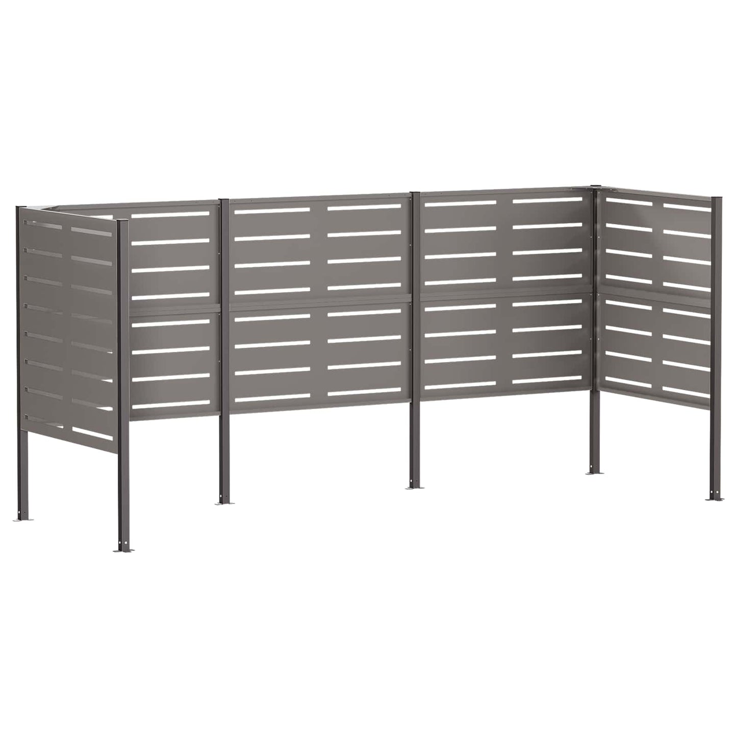 vidaXL Κάλυμμα Κάδου Απορριμμάτων 249 x 85 x 113 εκ Σκ rusty