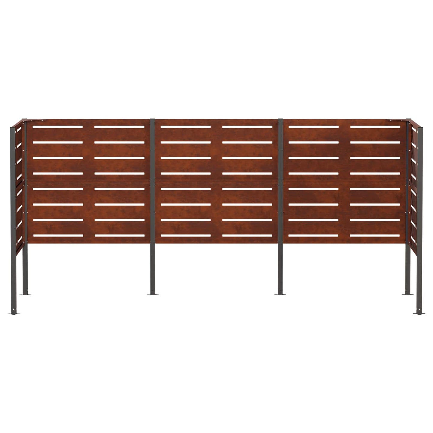 vidaXL Κάλυμμα Κάδου Απορριμμάτων 249 x 85 x 113 εκ Σκ rusty