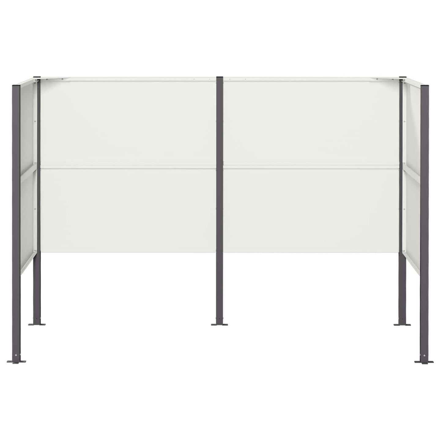 vidaXL Κάλυμμα Κάδου Απορριμμάτων 167 x 85 x 113 εκ Ατσάλι Λευκό