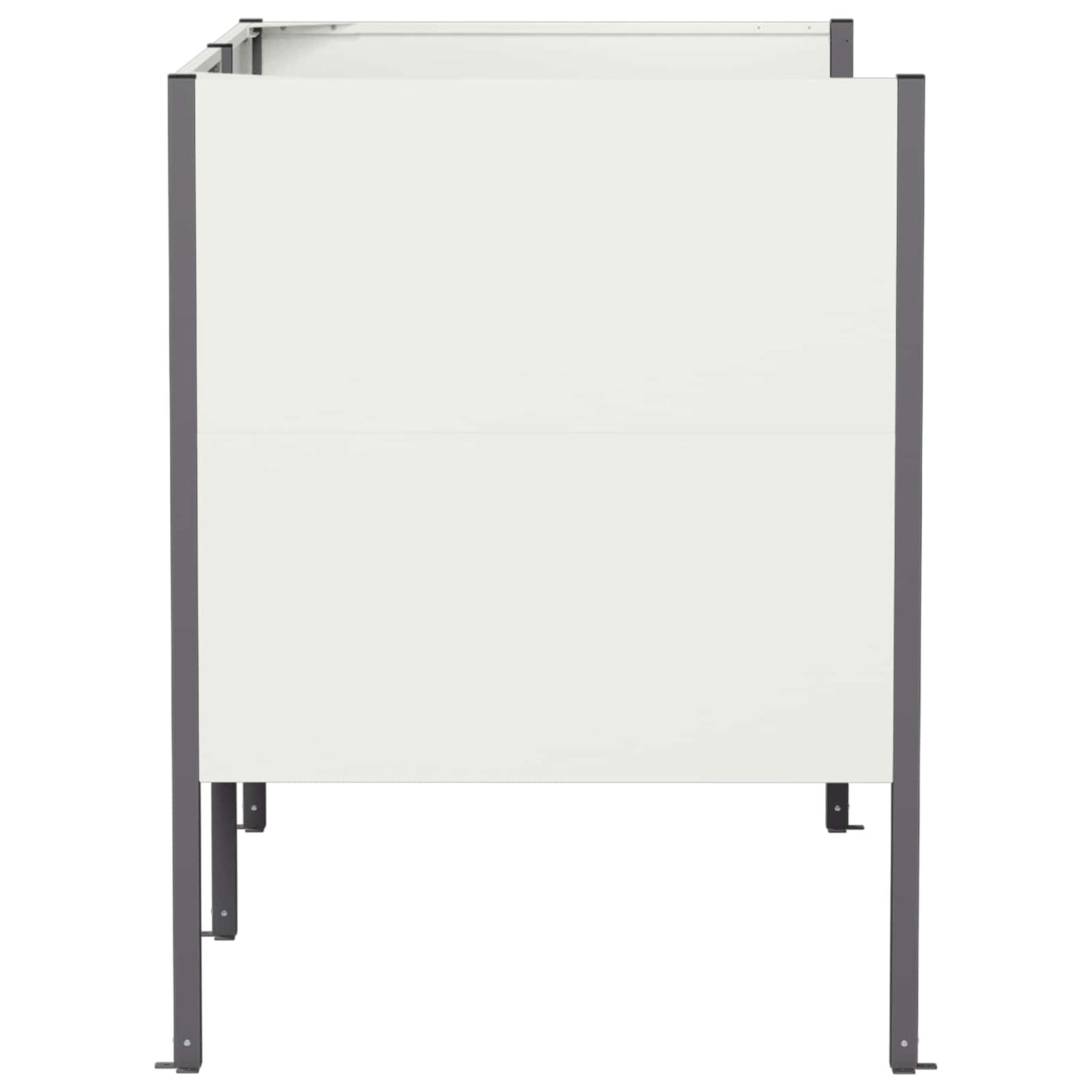 vidaXL Κάλυμμα Κάδου Απορριμμάτων 167 x 85 x 113 εκ Ατσάλι Λευκό