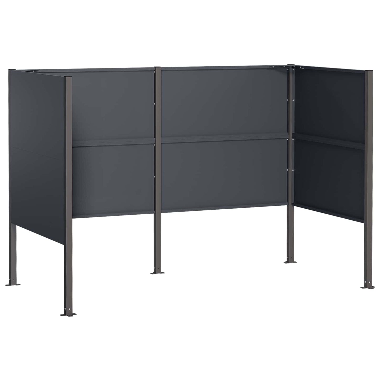 vidaXL Κάλυμμα Κάδου Απορριμμάτων 167 x 85 x 113 εκ Ατσάλι Ανθρακί