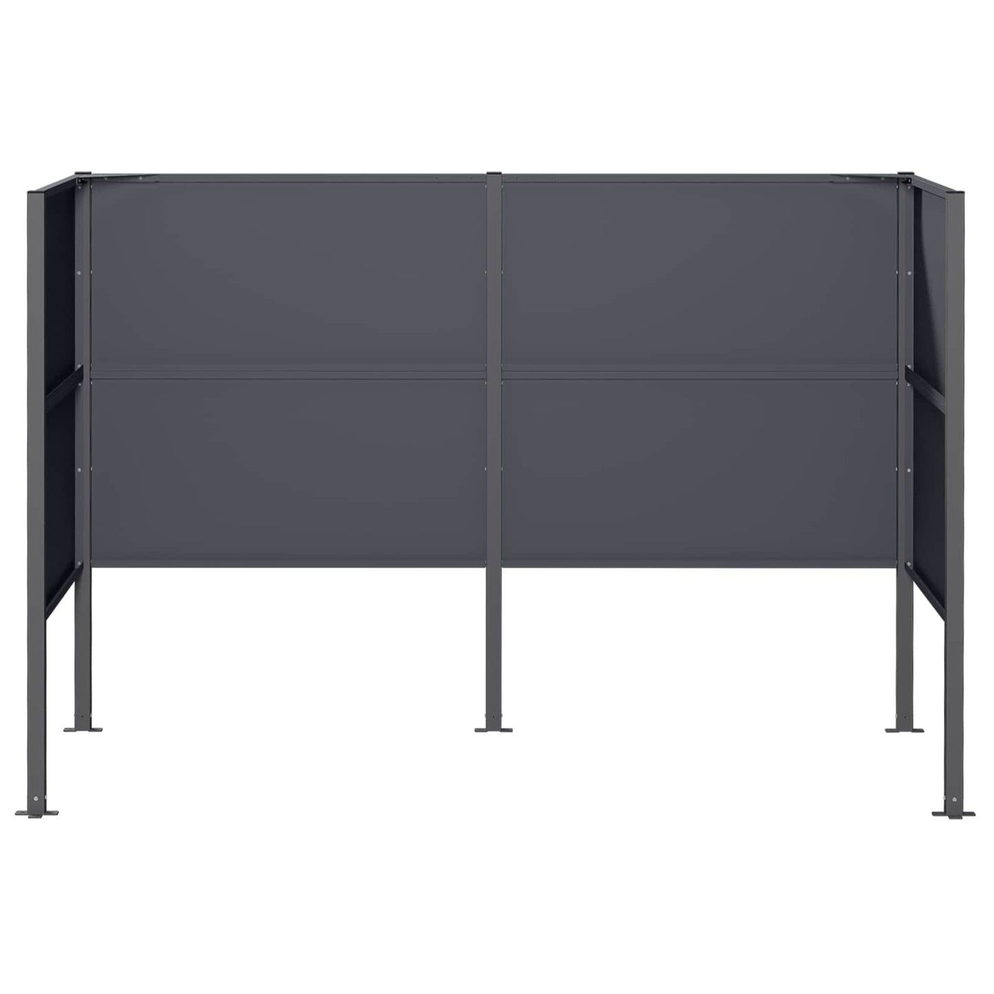 vidaXL Κάλυμμα Κάδου Απορριμμάτων 167 x 85 x 113 εκ Ατσάλι Ανθρακί