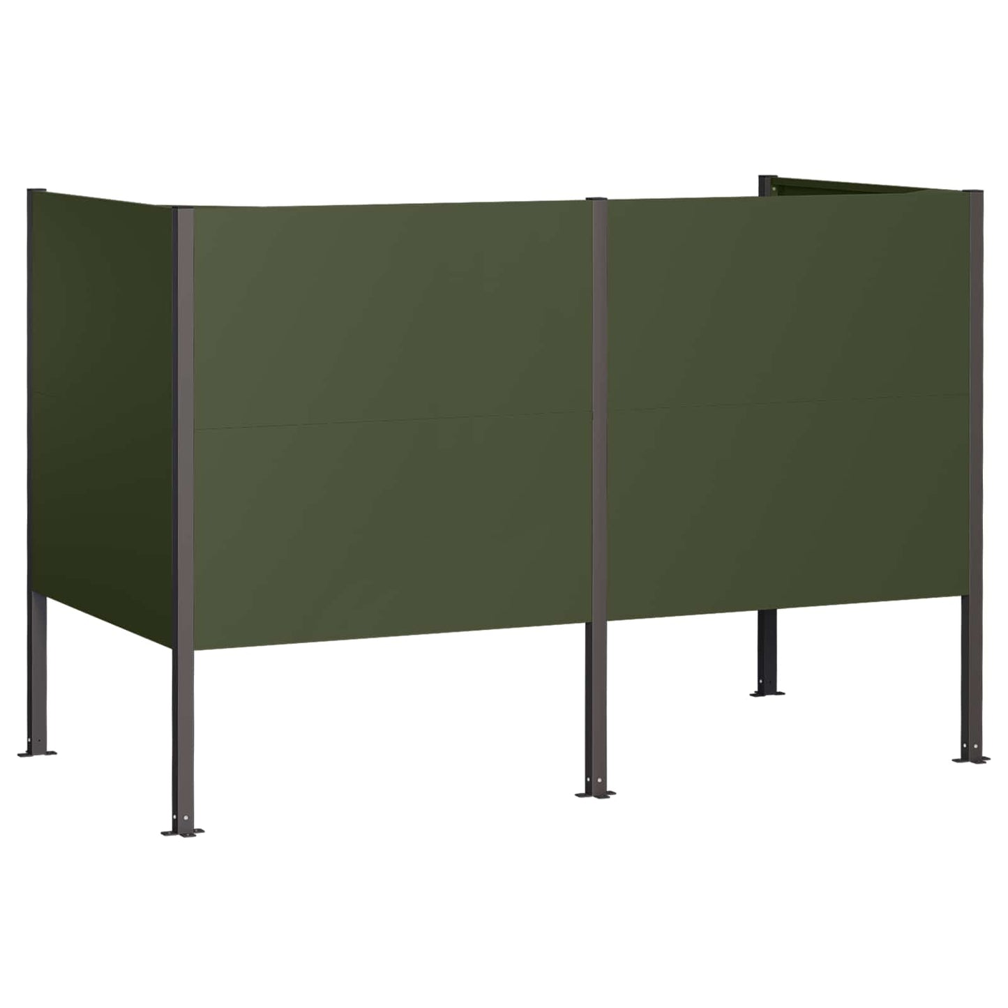 vidaXL Κάλυμμα Κάδου Απορριμμάτων 167 x 85 x 113 εκ Ατσάλι Λαδί