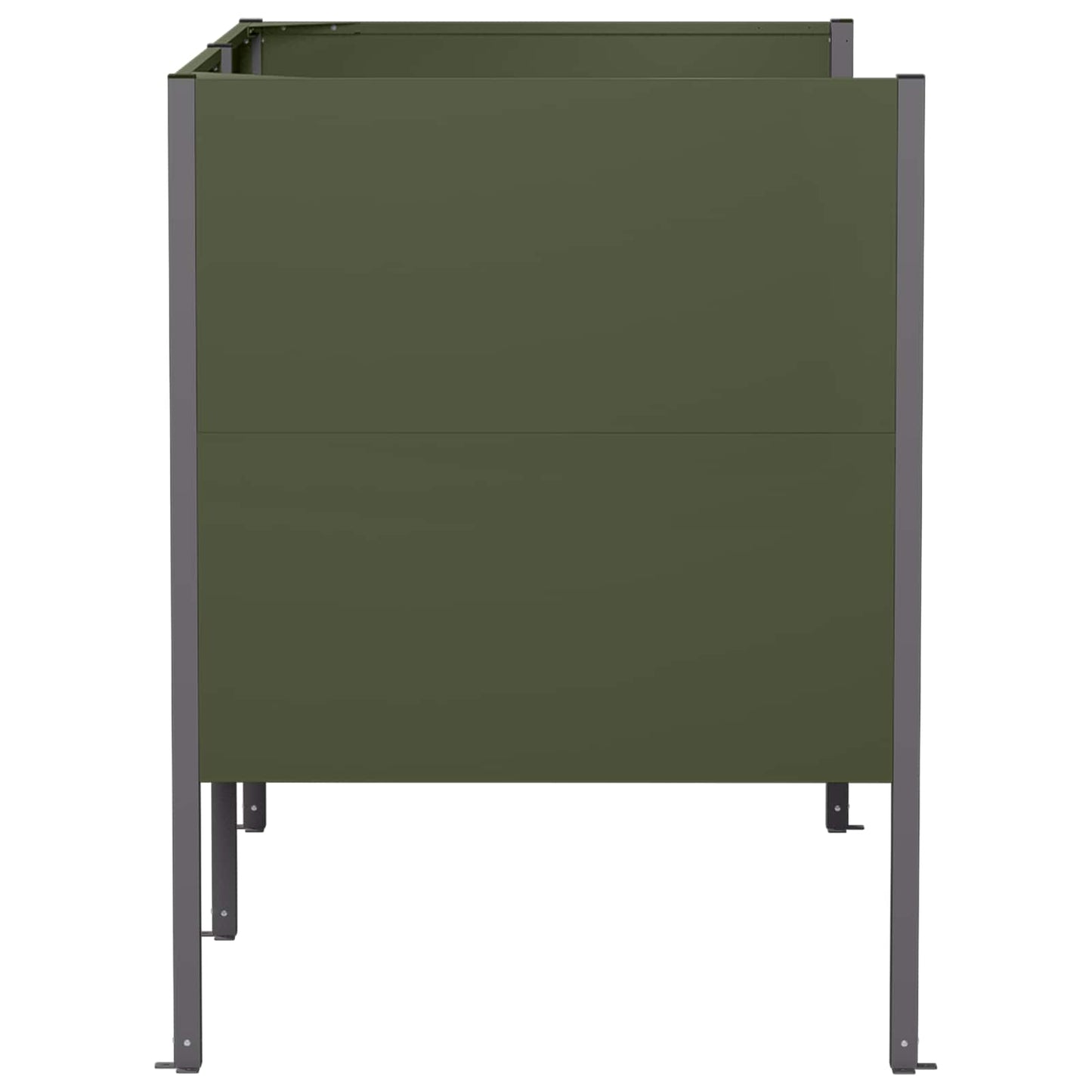 vidaXL Κάλυμμα Κάδου Απορριμμάτων 167 x 85 x 113 εκ Ατσάλι Λαδί