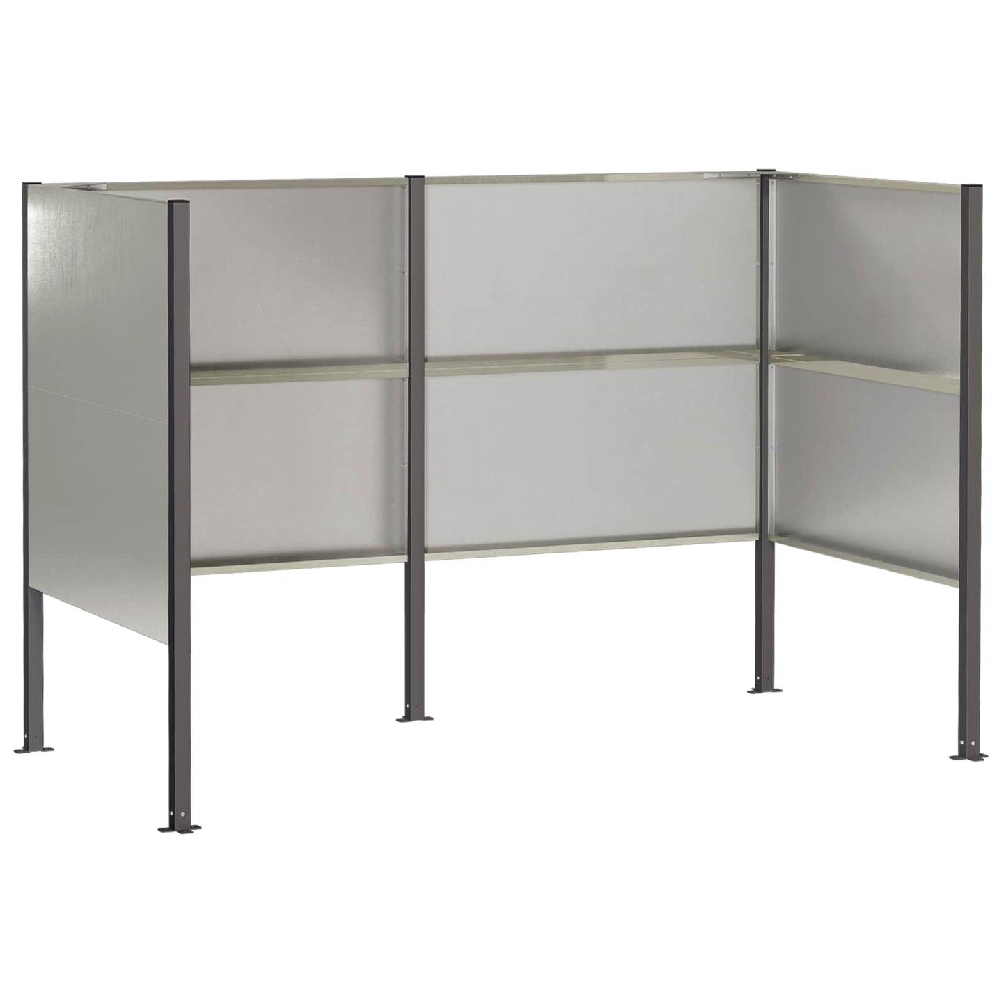 vidaXL Κάλυμμα Κάδου Απορριμμάτων 167 x 85 x 113 εκ Ανοξείδωτο Ατσάλι