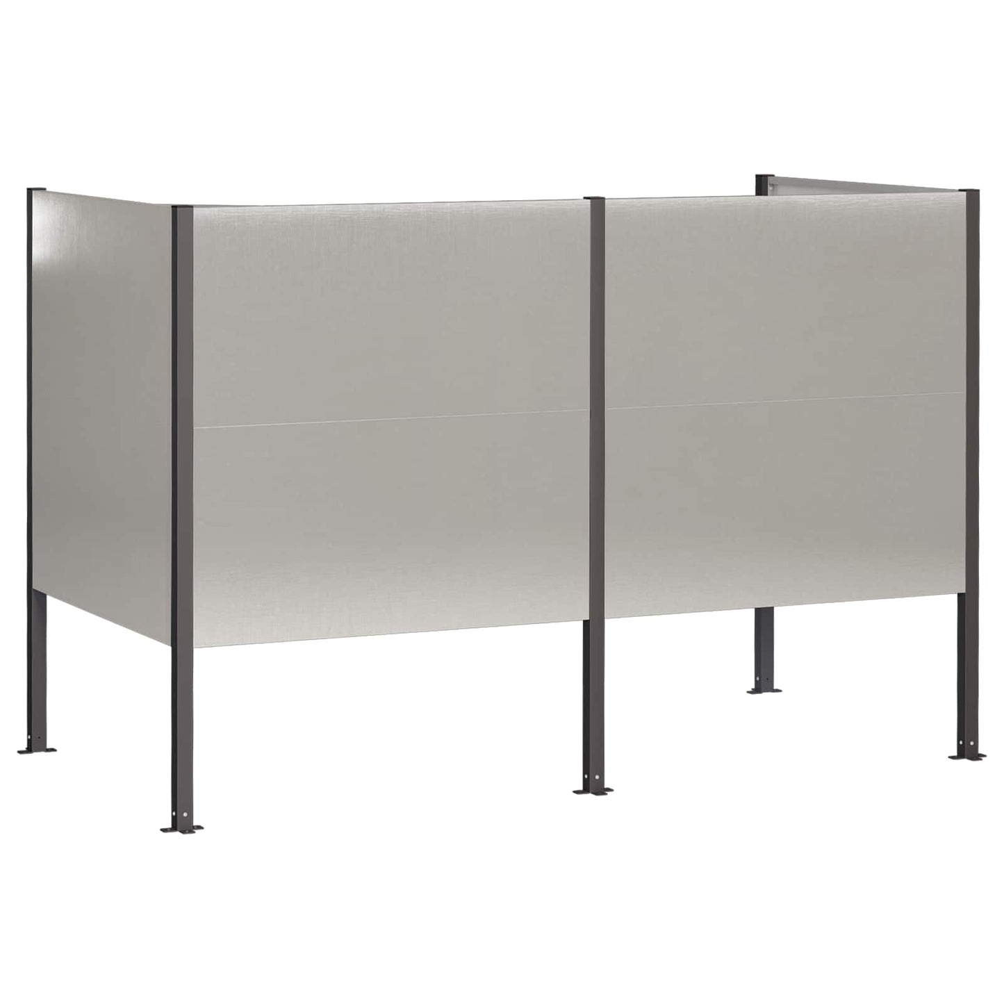 vidaXL Κάλυμμα Κάδου Απορριμμάτων 167 x 85 x 113 εκ Ανοξείδωτο Ατσάλι