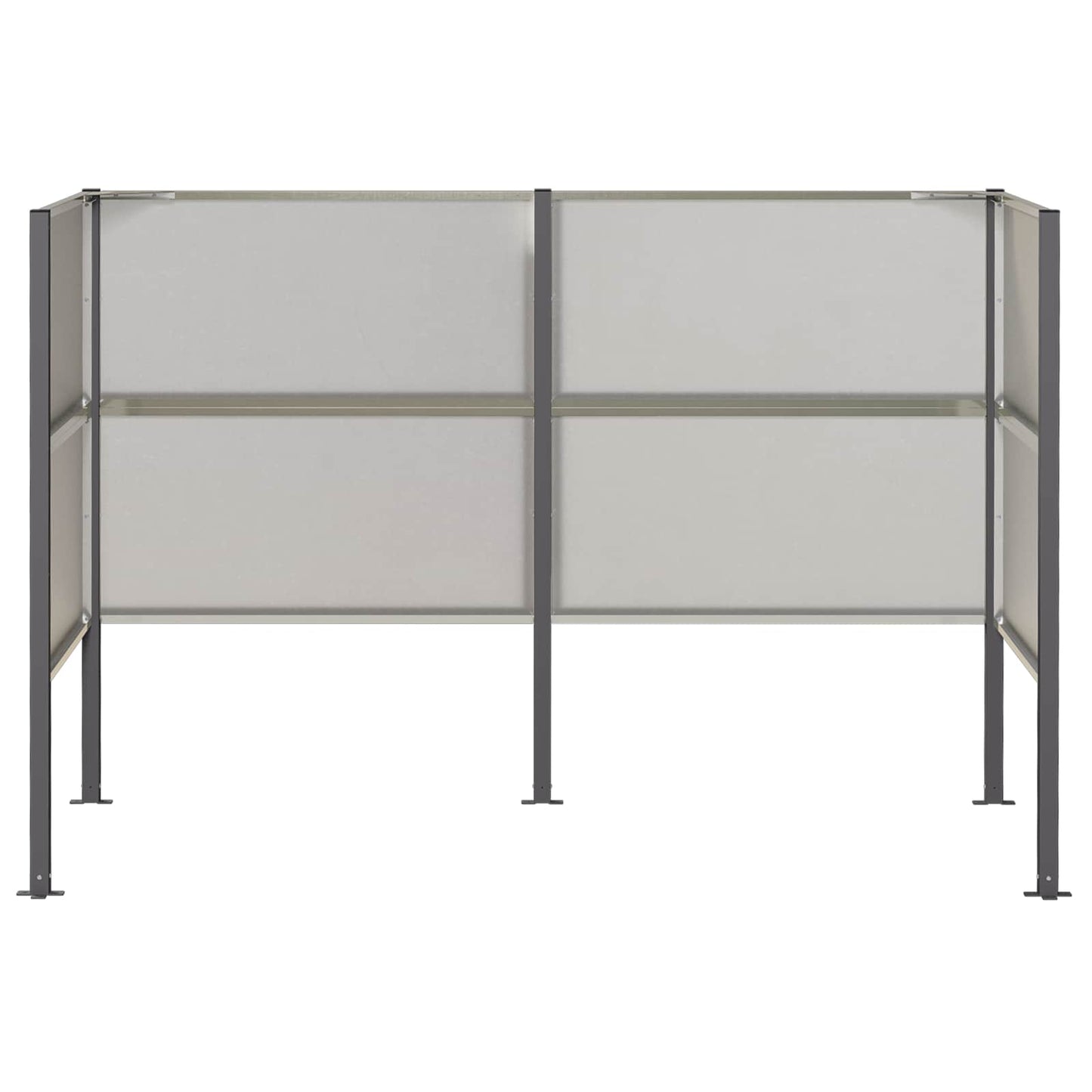 vidaXL Κάλυμμα Κάδου Απορριμμάτων 167 x 85 x 113 εκ Ανοξείδωτο Ατσάλι
