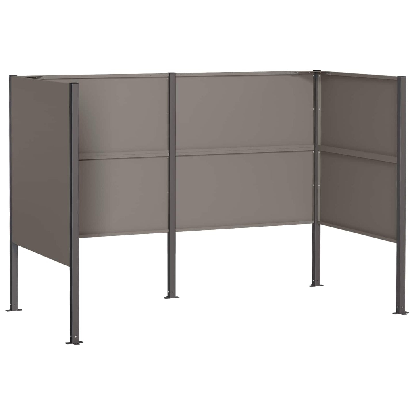 vidaXL Κάλυμμα Κάδου Απορριμμάτων 167 x 85 x 113 εκ Σκ rusty