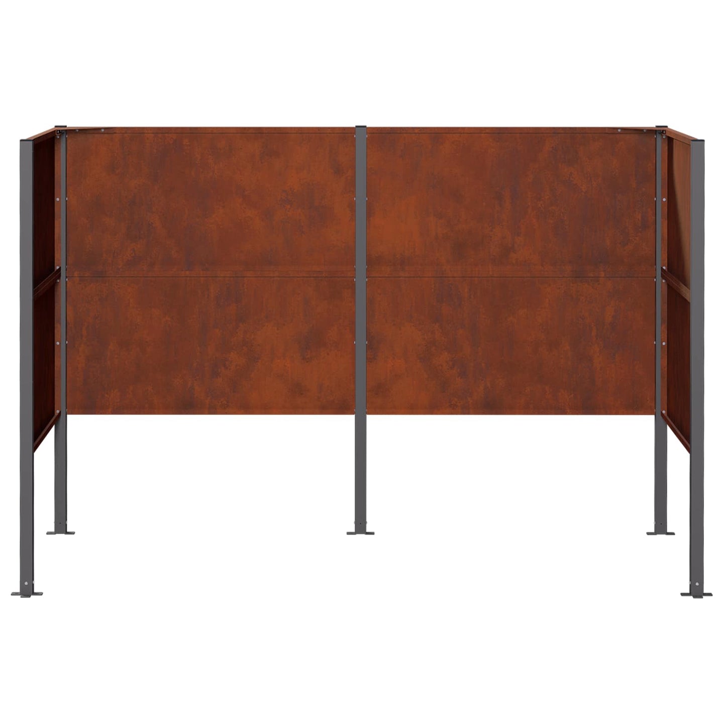 vidaXL Κάλυμμα Κάδου Απορριμμάτων 167 x 85 x 113 εκ Σκ rusty