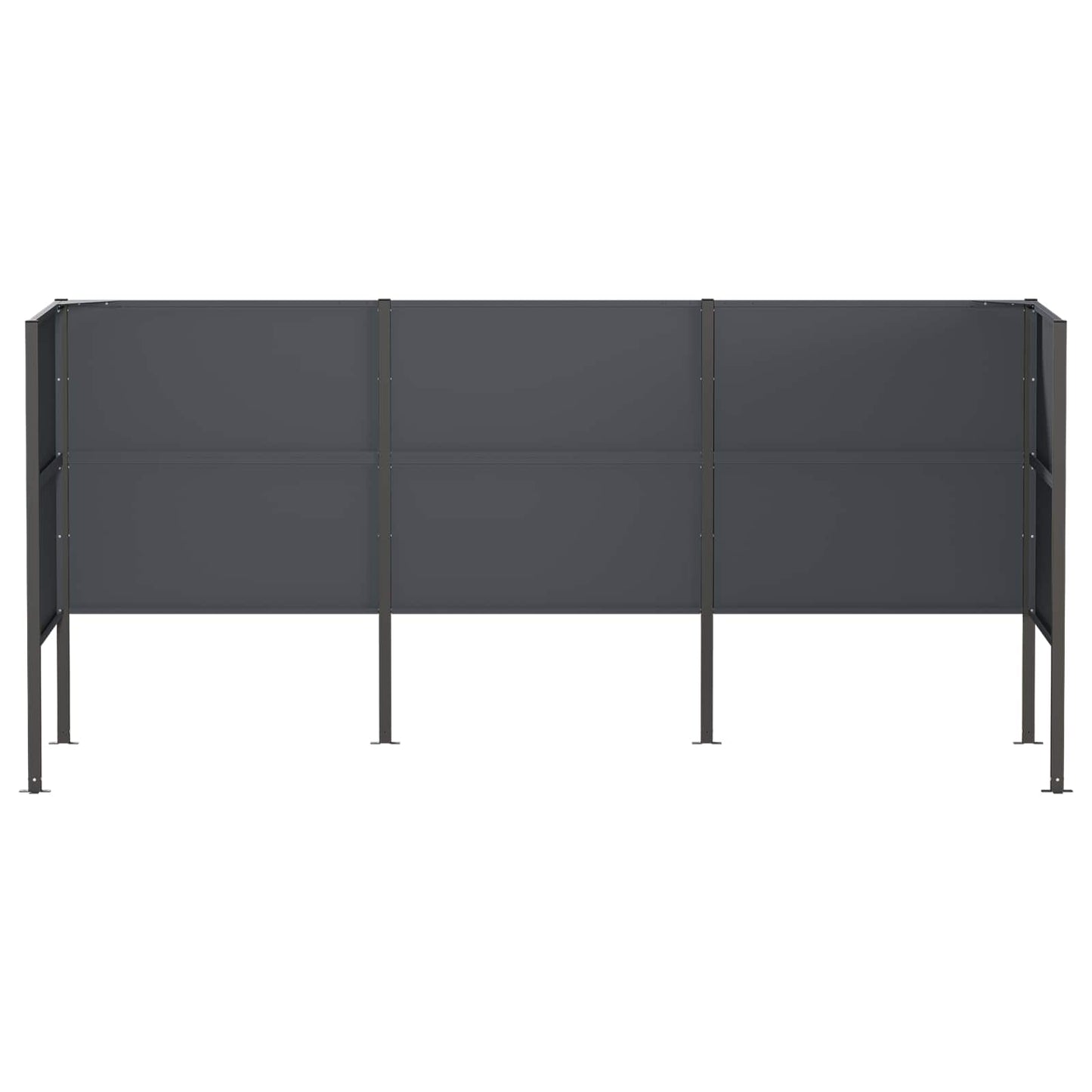 vidaXL Κάλυμμα Κάδου Απορριμμάτων 249 x 85 x 113 εκ Ατσάλι Ανθρακί