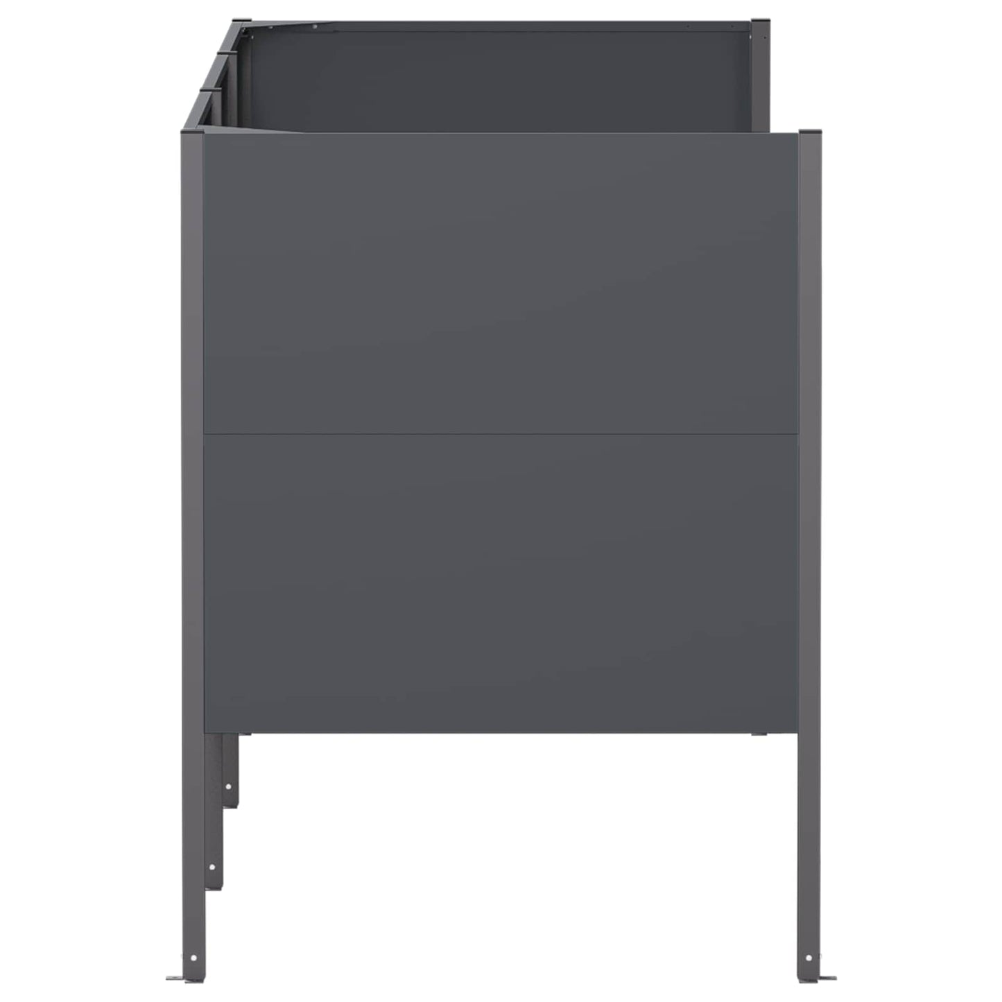 vidaXL Κάλυμμα Κάδου Απορριμμάτων 249 x 85 x 113 εκ Ατσάλι Ανθρακί