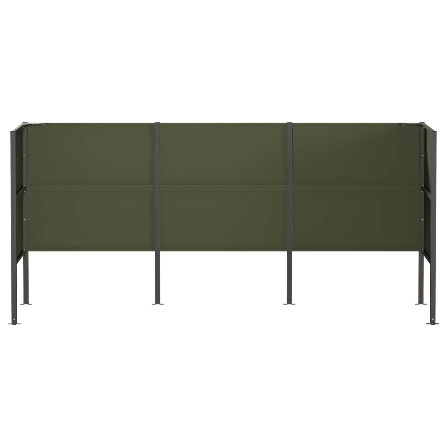 vidaXL Κάλυμμα Κάδου Απορριμμάτων 249 x 85 x 113 εκ Ατσάλι Λαδί