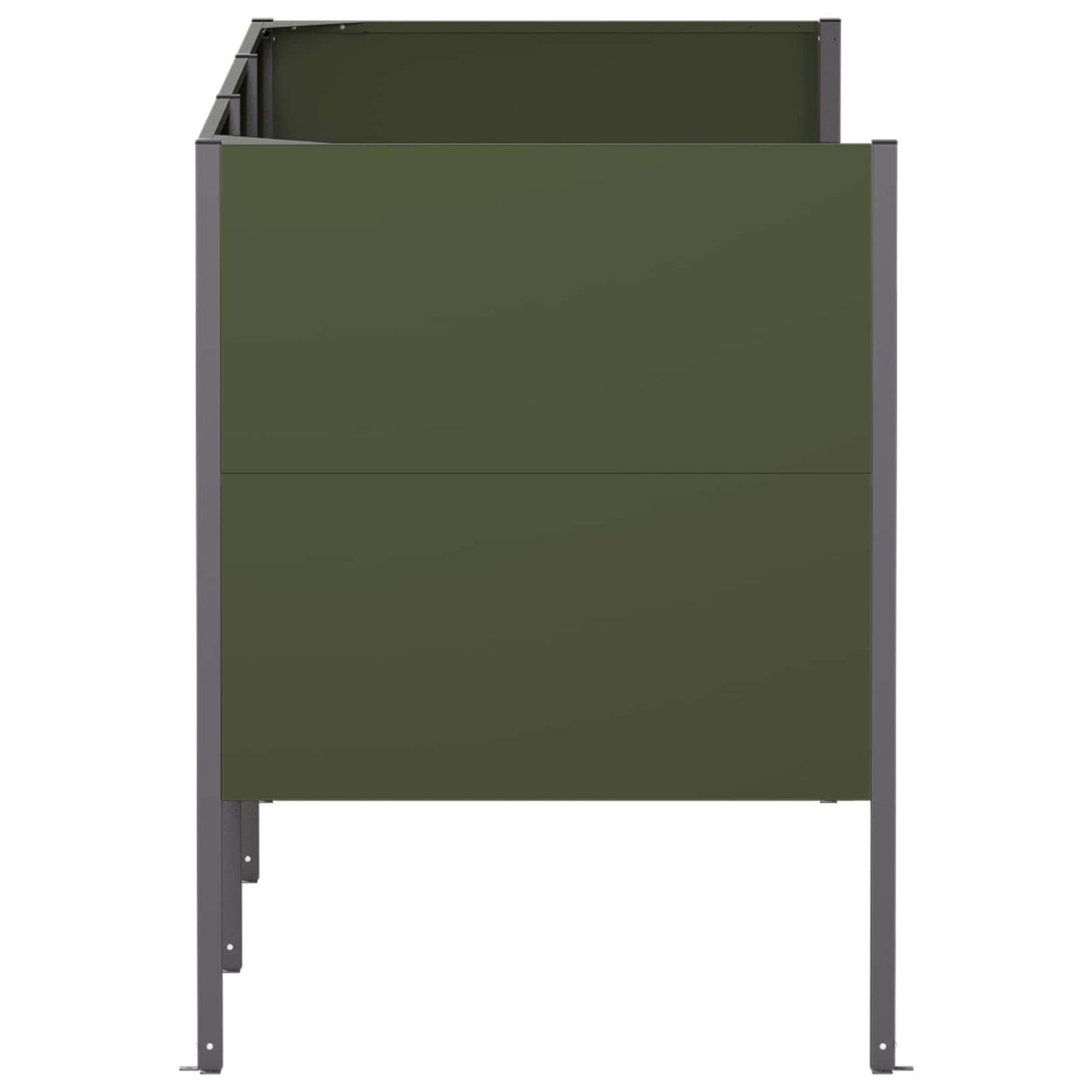 vidaXL Κάλυμμα Κάδου Απορριμμάτων 249 x 85 x 113 εκ Ατσάλι Λαδί