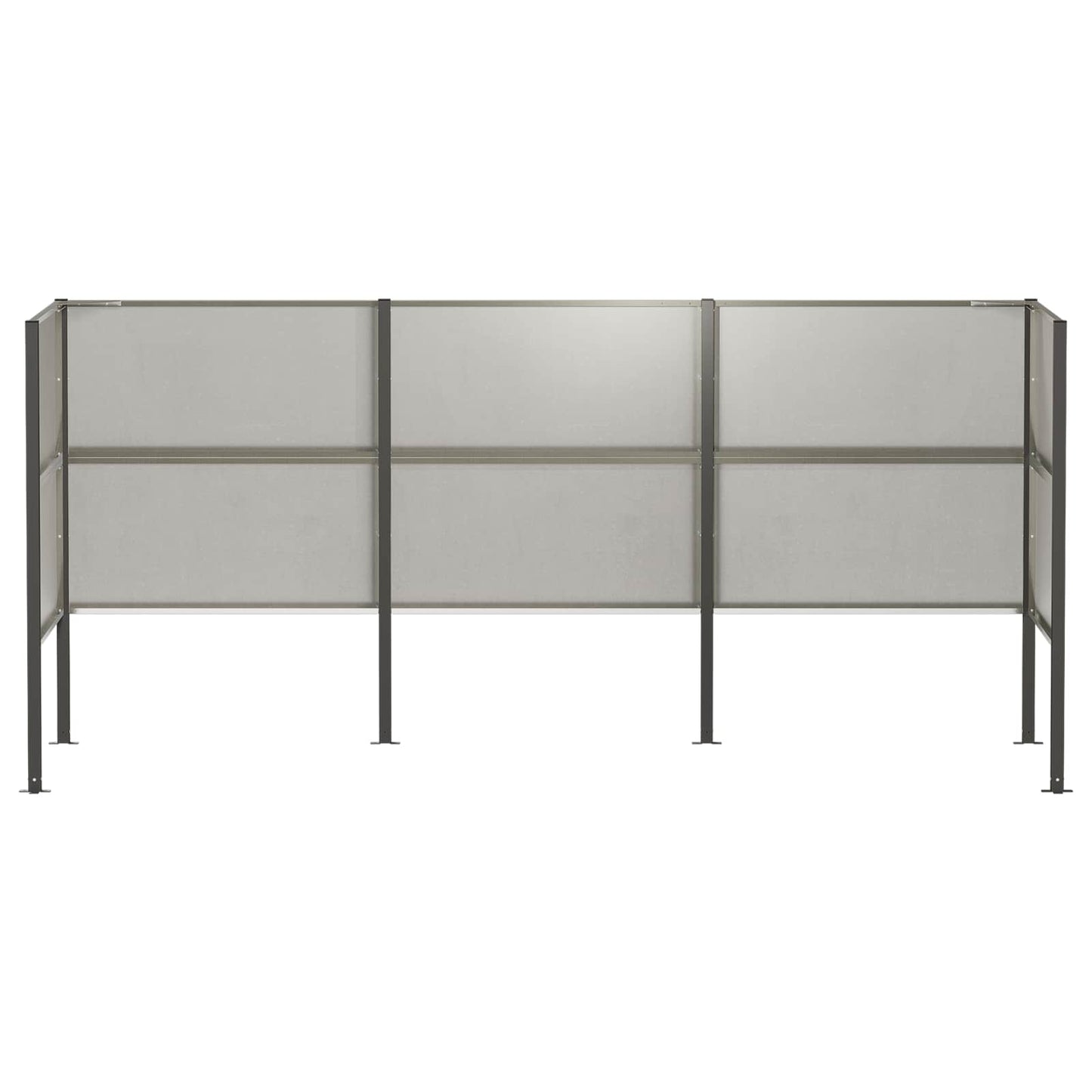vidaXL Κάλυμμα Κάδου Απορριμμάτων 249 x 85 x 113 εκ Ανοξείδωτο Ατσάλι