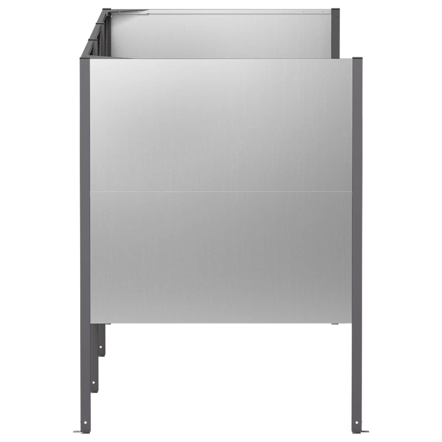 vidaXL Κάλυμμα Κάδου Απορριμμάτων 249 x 85 x 113 εκ Ασημί