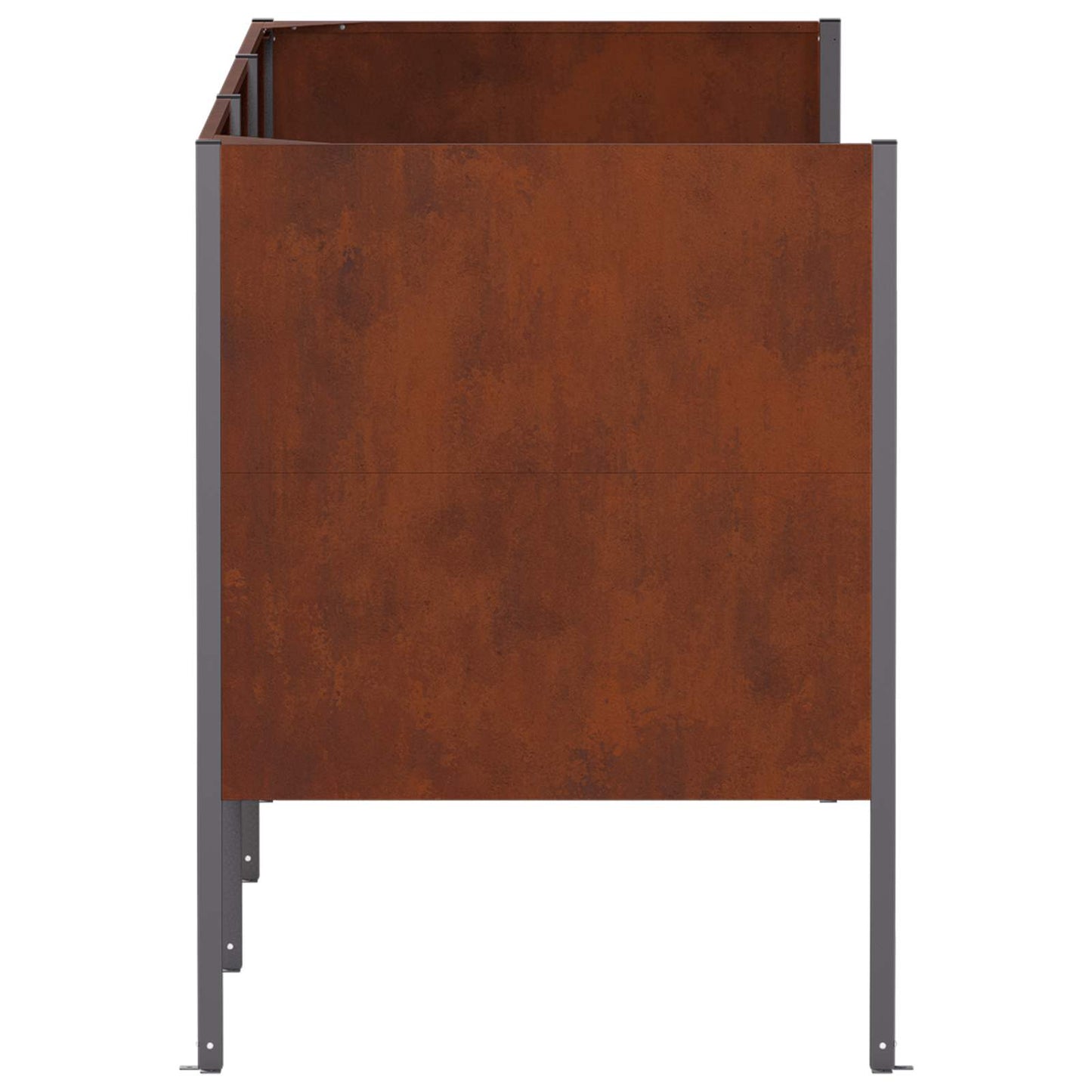 vidaXL Κάλυμμα Κάδου Απορριμμάτων 249 x 85 x 113 εκ Σκ rusty
