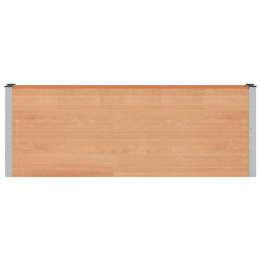 vidaXL Υπερυψωμένη Ζαρντινιέρα Καφέ 200 x 30 x 72 εκ WPC και Αλουμίνιο