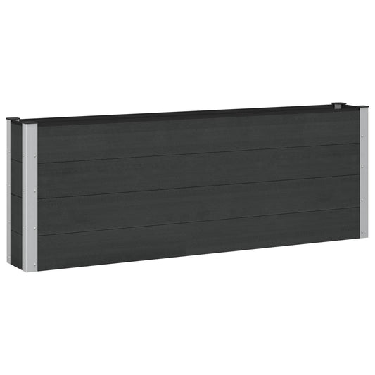 vidaXL Υπερυψωμένη Ζαρντινιέρα Μαύρο 200 x 30 x 72 εκ