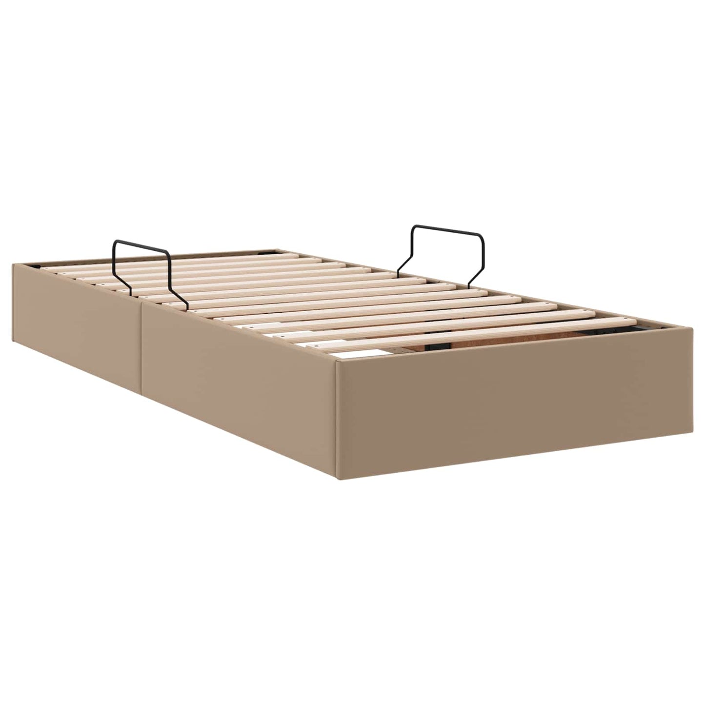 vidaXL Κρεβάτι Οθωμανικού Τύπου Καπουτσίνο 100 x 200 cm Τεχνητό Δέρμα