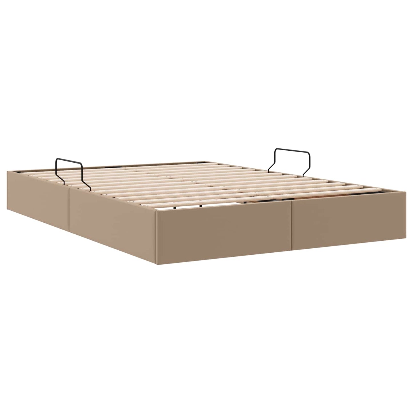 vidaXL Κρεβάτι Οθωμανικού Τύπου Καπουτσίνο 140 x 200 cm Τεχνητό Δέρμα