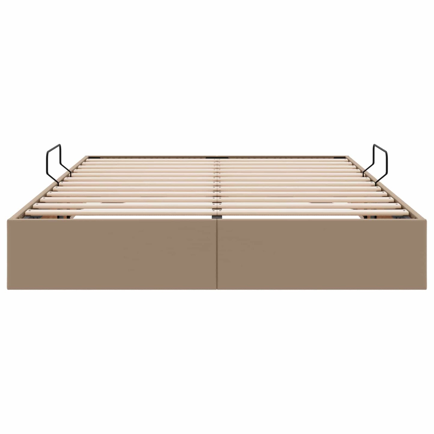 vidaXL Κρεβάτι Οθωμανικού Τύπου Καπουτσίνο 140 x 200 cm Τεχνητό Δέρμα