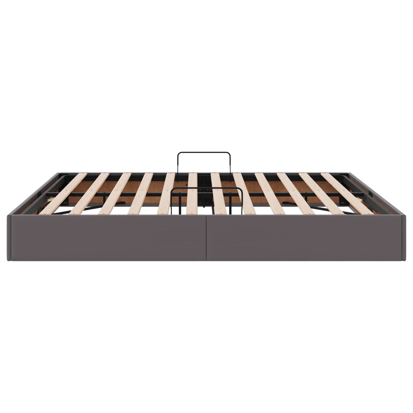 vidaXL Κρεβάτι Οθωμανικού Τύπου Γκρι 180 x 200 cm Τεχνητό Δέρμα
