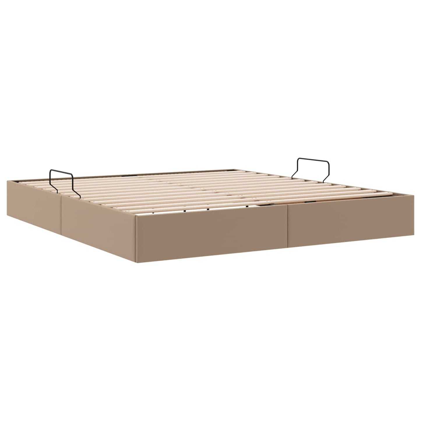 vidaXL Κρεβάτι Οθωμανικού Τύπου Καπουτσίνο 180 x 200 cm Τεχνητό Δέρμα