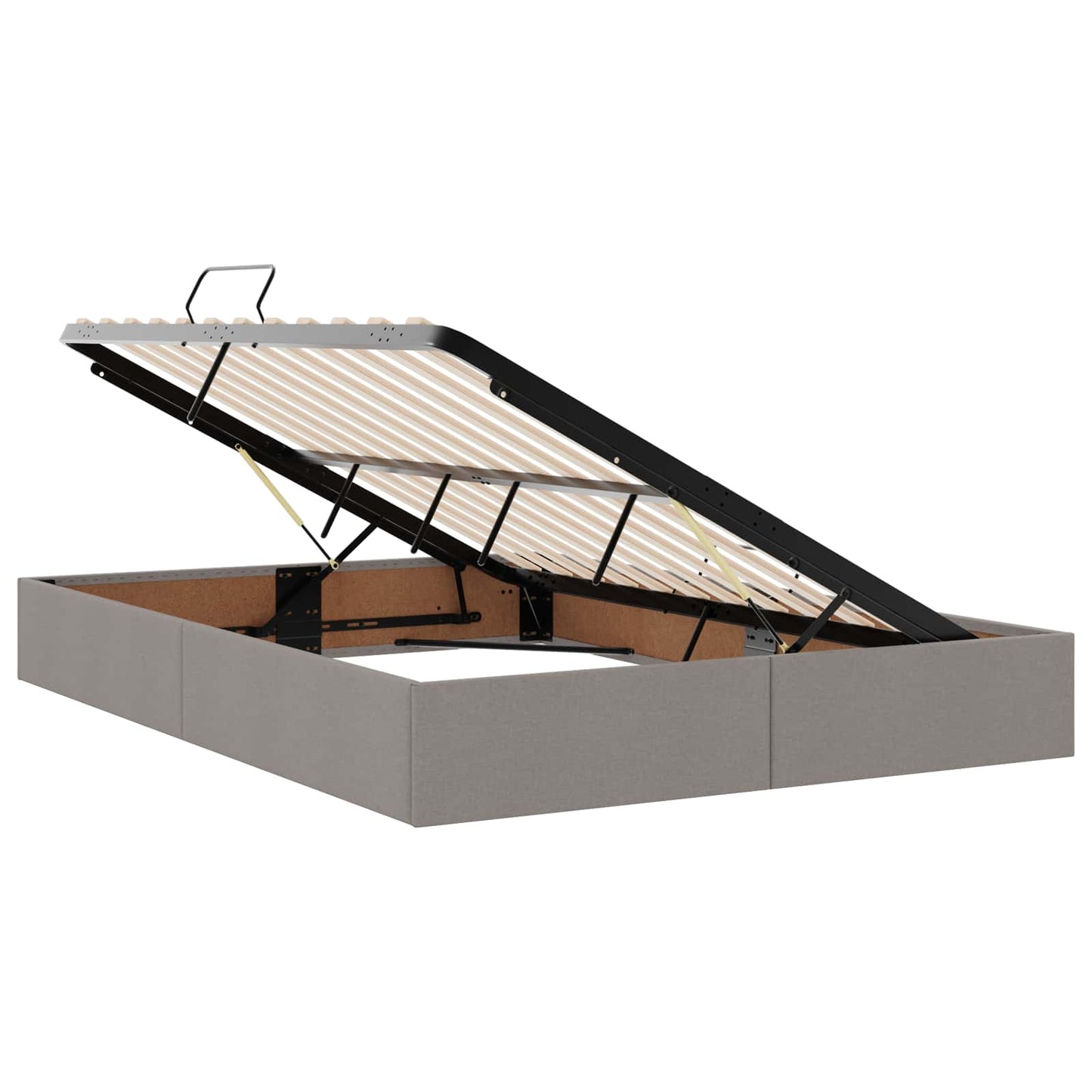 vidaXL Κρεβάτι Οθωμανικού Τύπου Taupe 140 x 190 cm ύφασμα