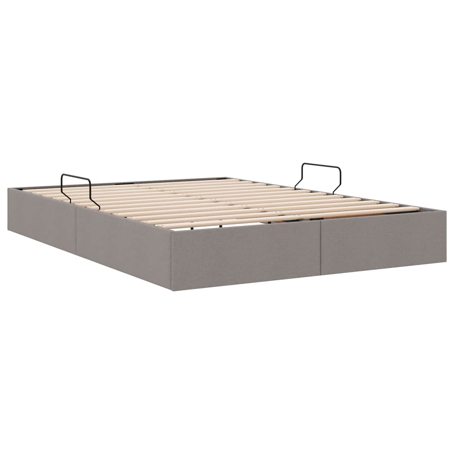 vidaXL Κρεβάτι Οθωμανικού Τύπου Taupe 140 x 200 cm ύφασμα