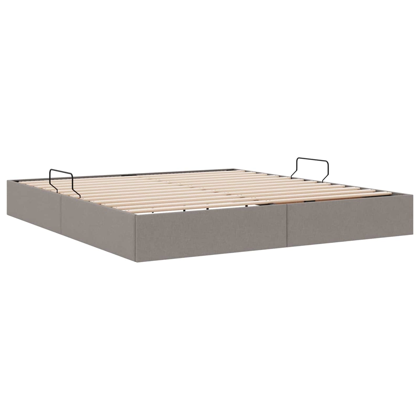 vidaXL Κρεβάτι Οθωμανικού Τύπου Taupe 160 x 200 cm ύφασμα