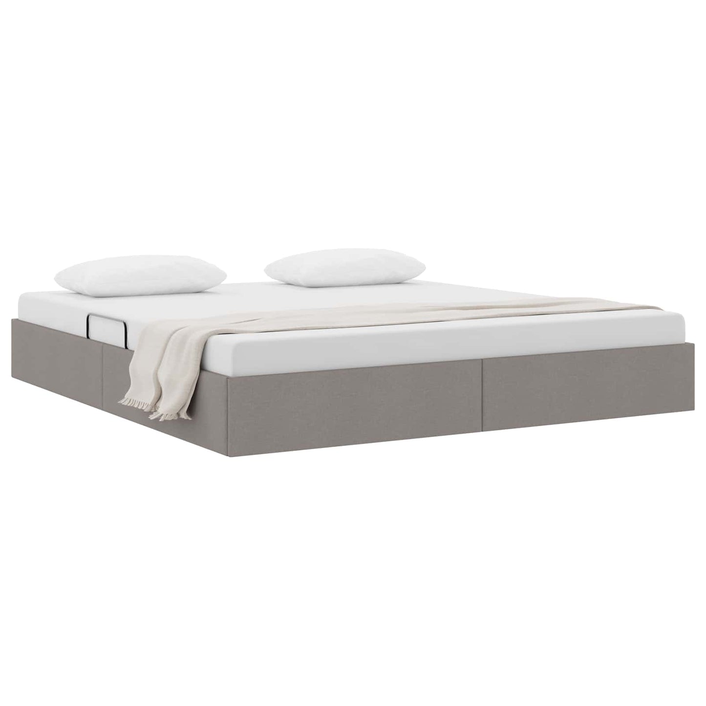vidaXL Κρεβάτι Οθωμανικού Τύπου Taupe 160 x 200 cm ύφασμα