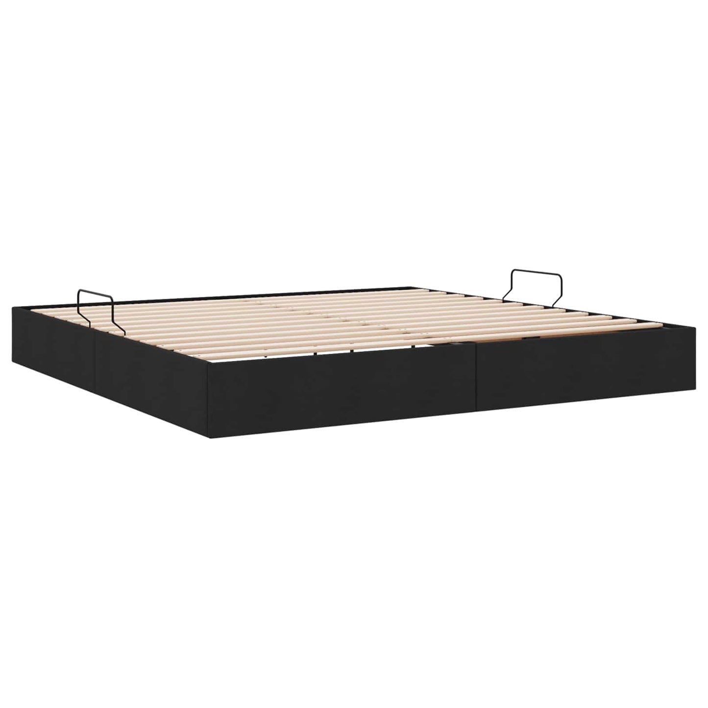 vidaXL Κρεβάτι Οθωμανικού Τύπου Μαύρο 200 x 200 cm ύφασμα