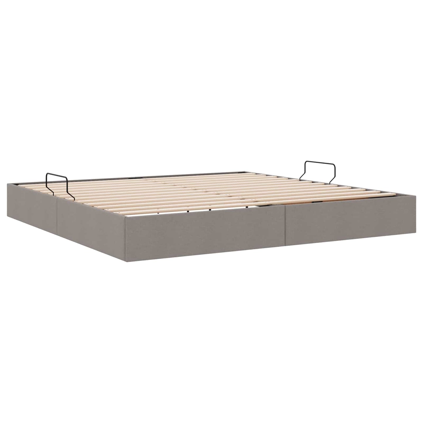 vidaXL Κρεβάτι Οθωμανικού Τύπου Taupe 200 x 200 cm ύφασμα