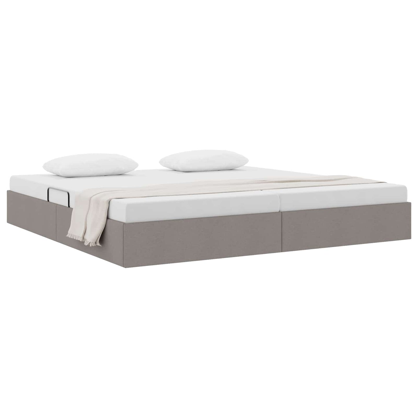 vidaXL Κρεβάτι Οθωμανικού Τύπου Taupe 200 x 200 cm ύφασμα