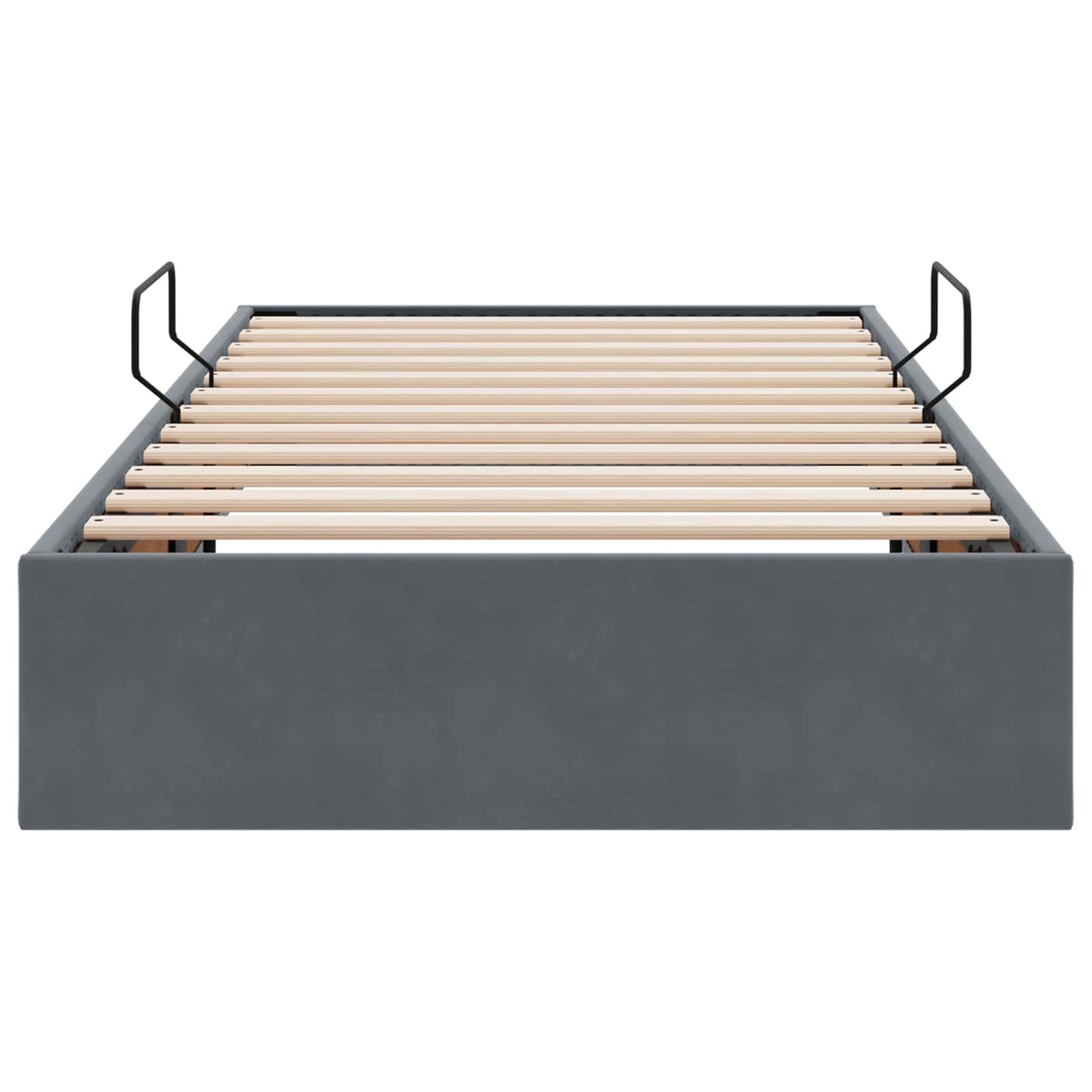 vidaXL Κρεβάτι Οθωμανικού Τύπου Σκούρο Γκρι 90 x 190 cm Βελούδο