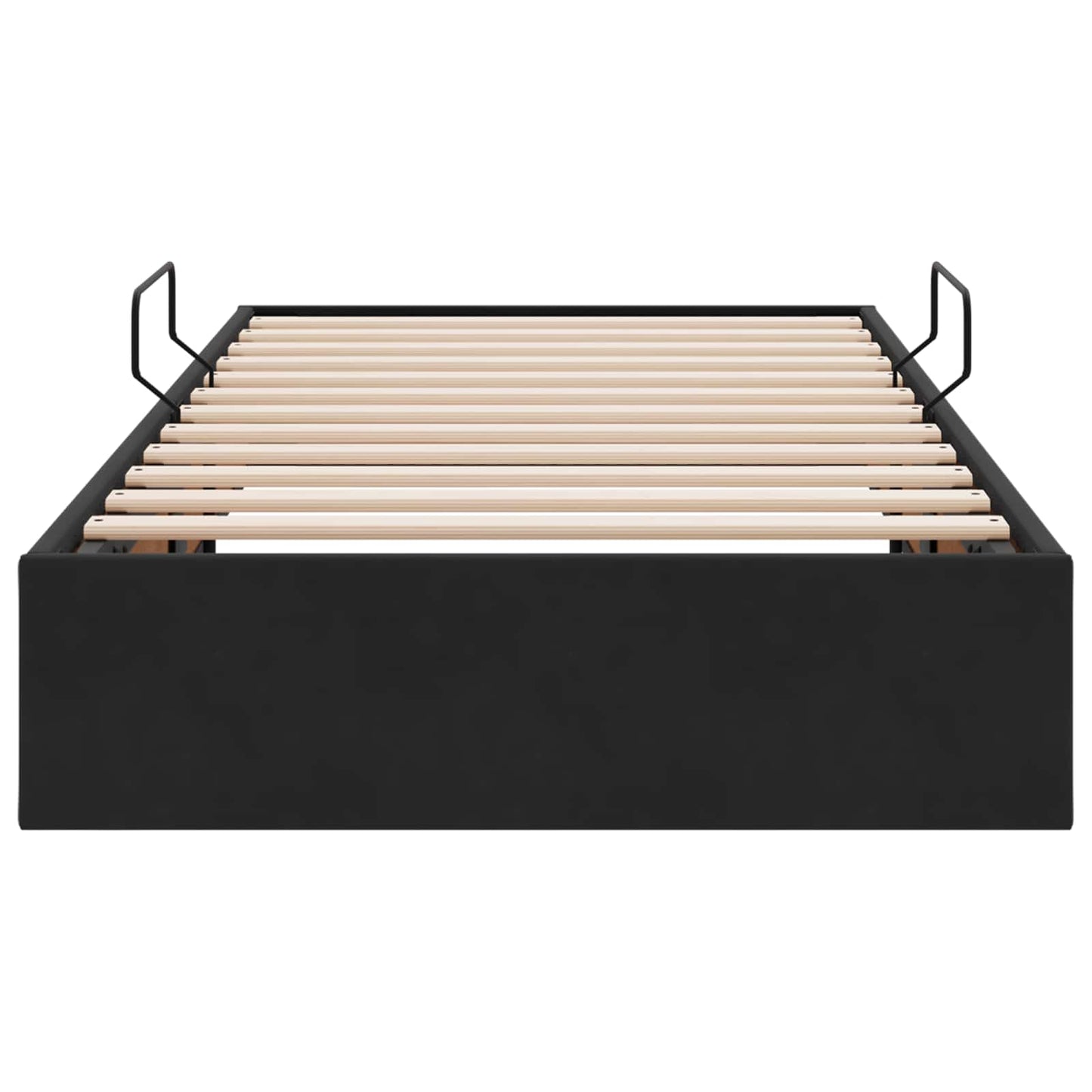 vidaXL Κρεβάτι Οθωμανικού Τύπου Μαύρο 90 x 190 cm Βελούδο