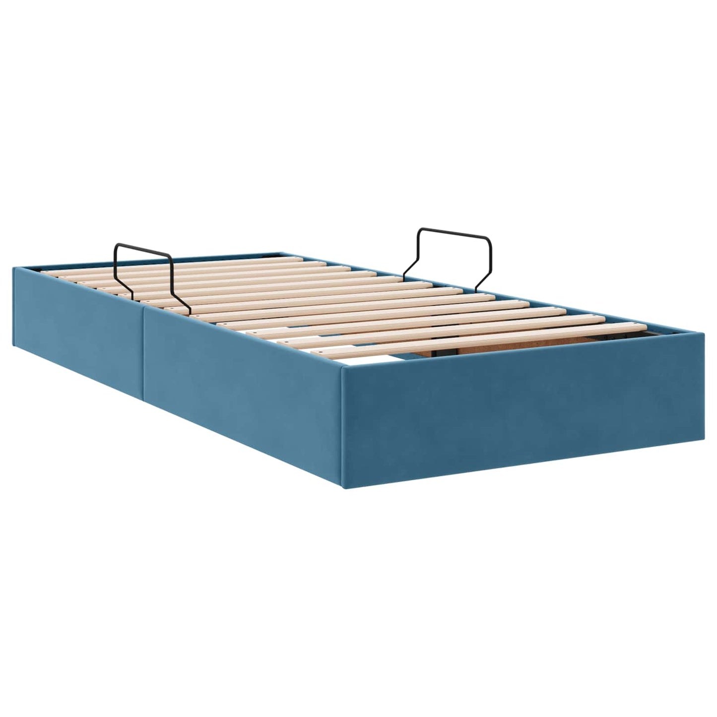vidaXL Κρεβάτι Οθωμανικού Τύπου Σκούρο Μπλε 90 x 200 cm Βελούδο