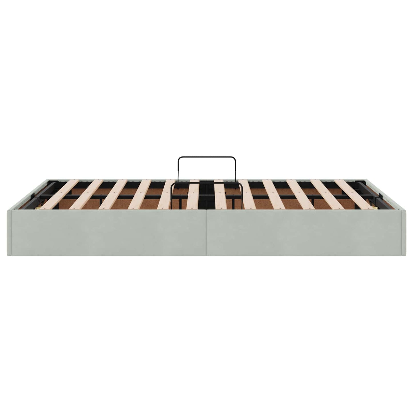 vidaXL Κρεβάτι Οθωμανικού Τύπου Ανοιχτό γκρι 120 x 190 cm Βελούδο