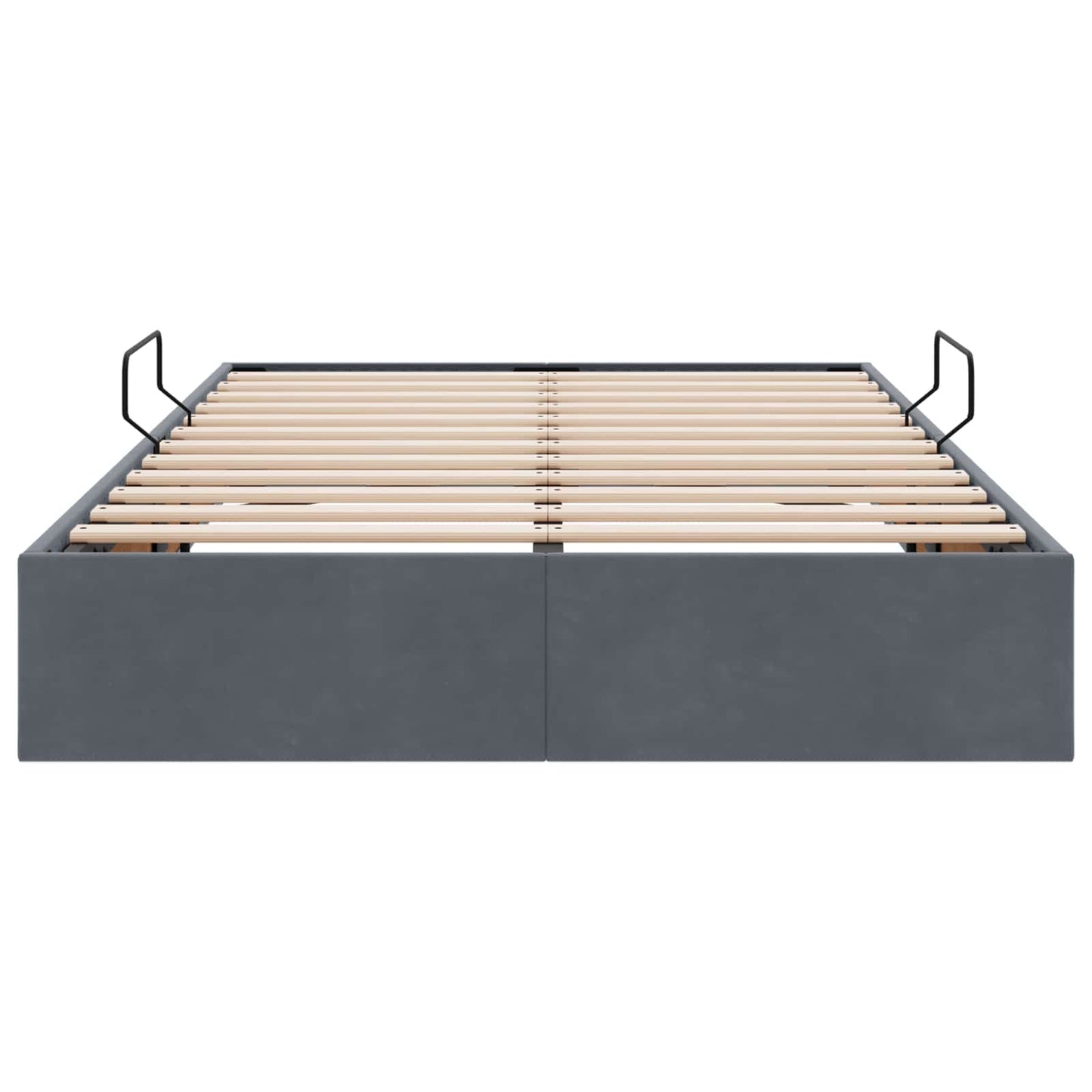 vidaXL Κρεβάτι Οθωμανικού Τύπου Σκούρο Γκρι 120 x 190 cm Βελούδο