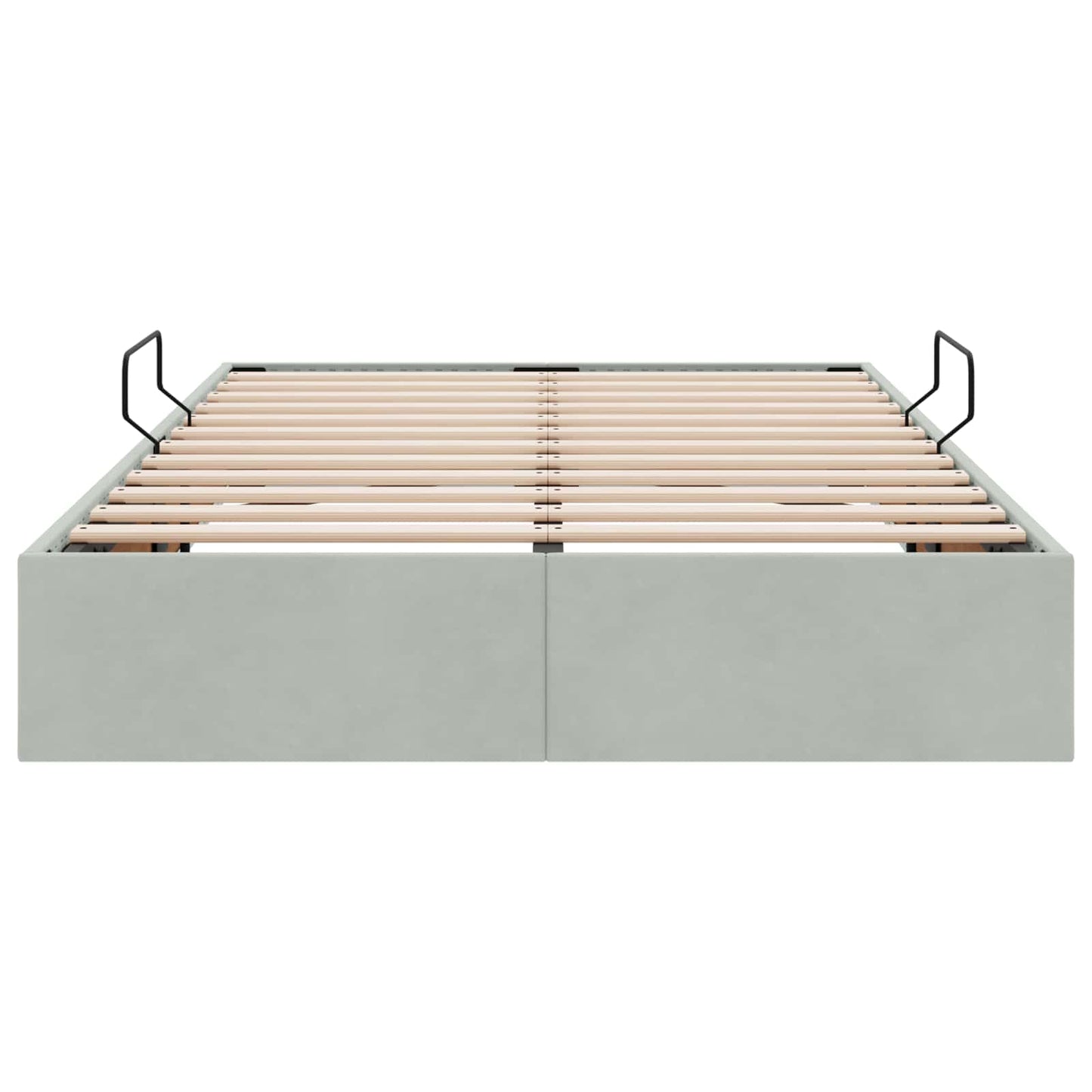 vidaXL Κρεβάτι Οθωμανικού Τύπου Ανοιχτό γκρι 120 x 200 cm Βελούδο