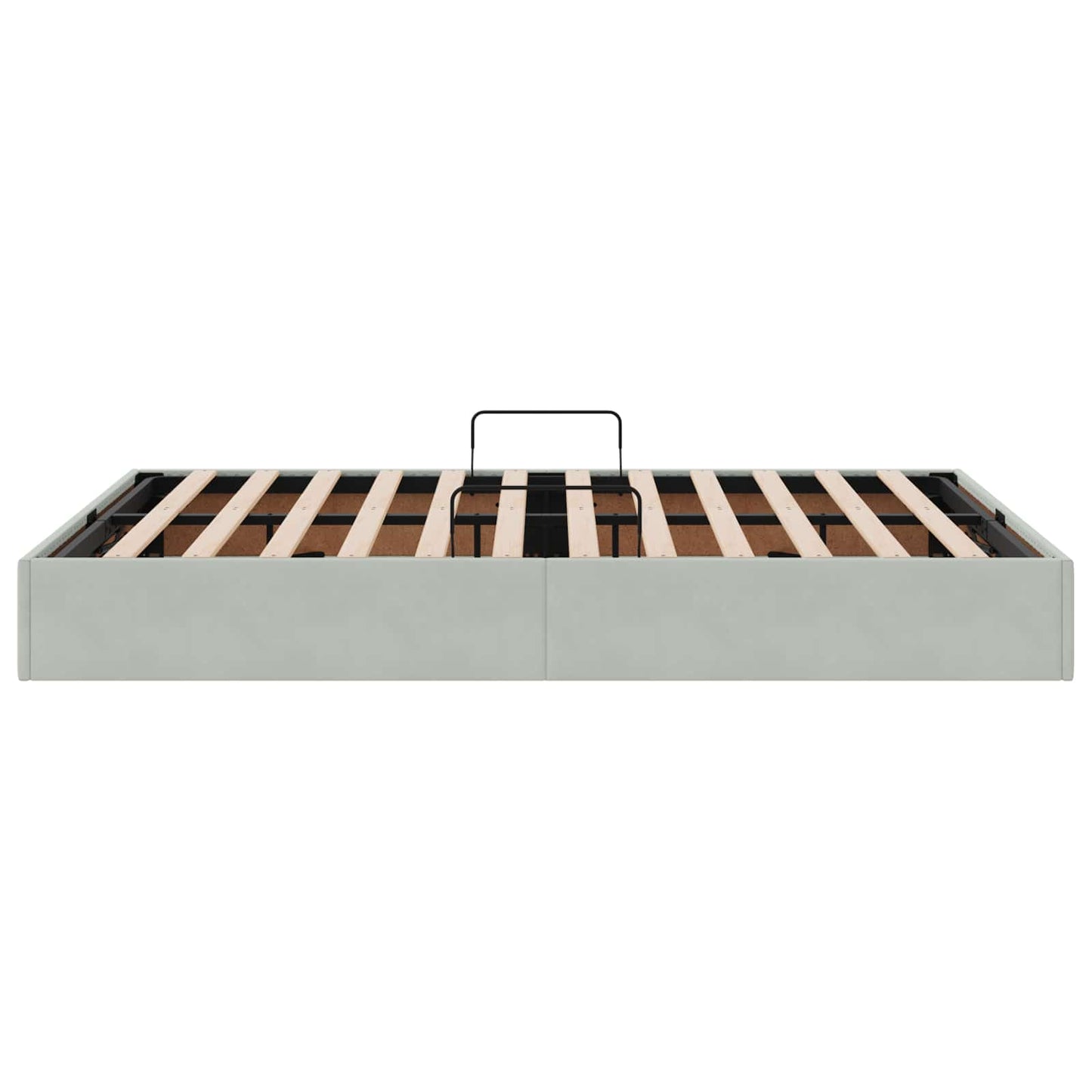 vidaXL Κρεβάτι Οθωμανικού Τύπου Ανοιχτό γκρι 140 x 190 cm Βελούδο
