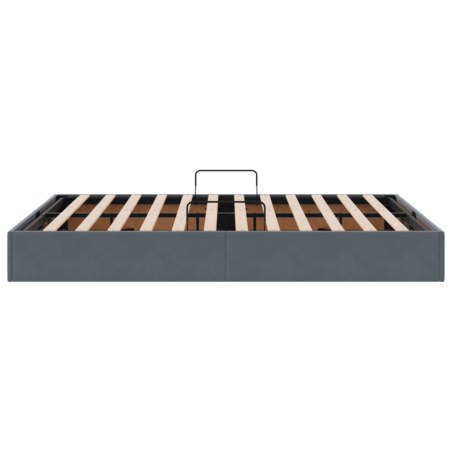 vidaXL Κρεβάτι Οθωμανικού Τύπου Σκούρο Γκρι 140 x 190 cm Βελούδο