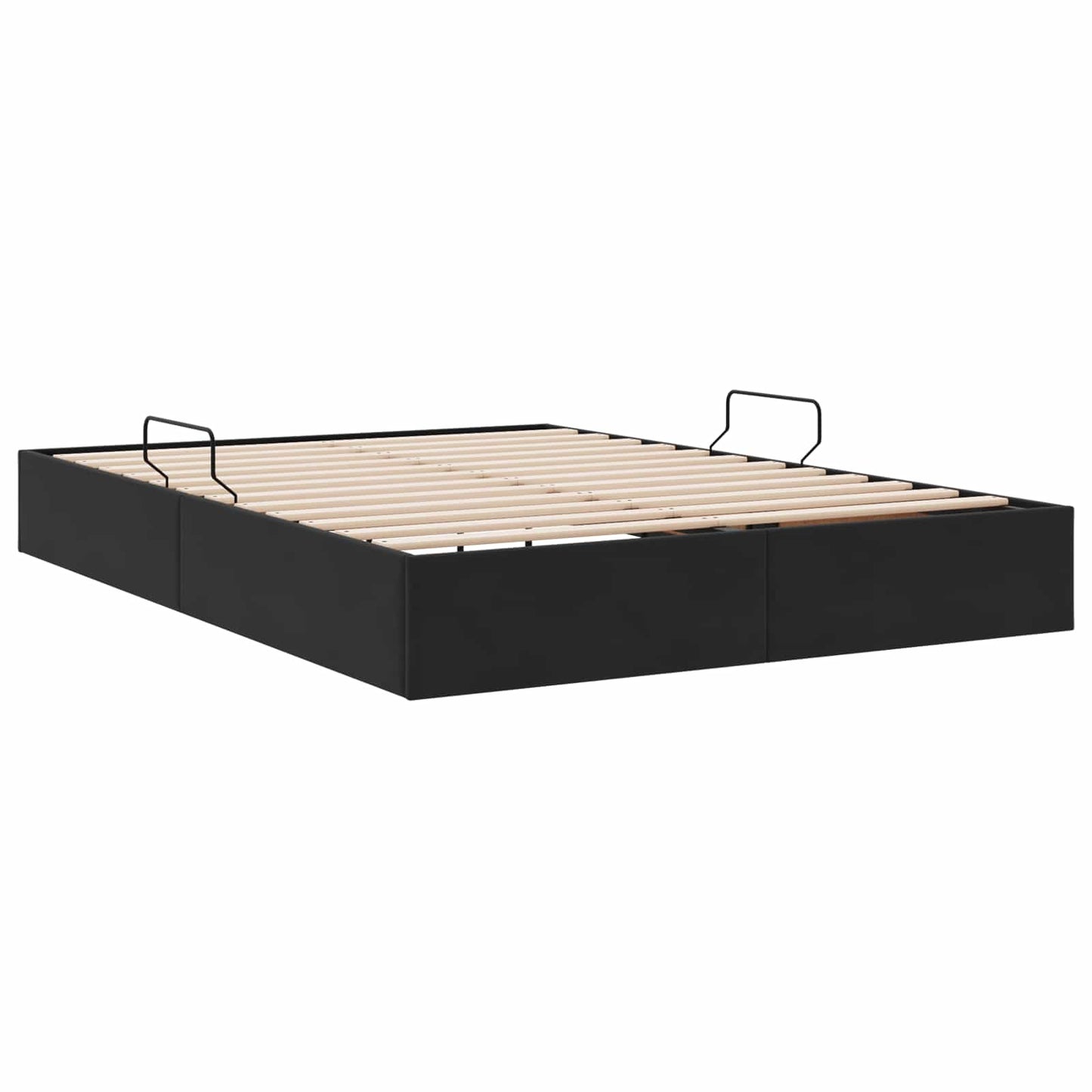 vidaXL Κρεβάτι Οθωμανικού Τύπου Μαύρο 140 x 190 cm Βελούδο
