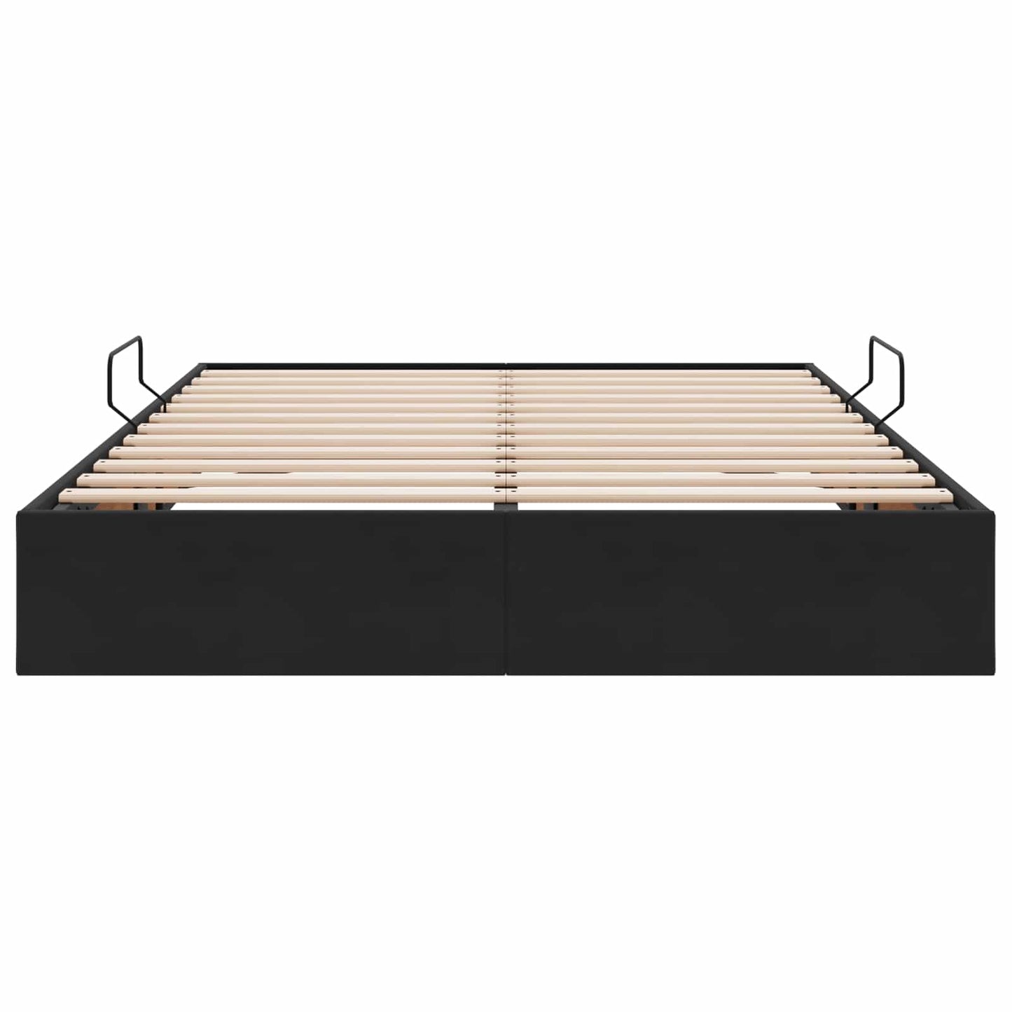 vidaXL Κρεβάτι Οθωμανικού Τύπου Μαύρο 140 x 190 cm Βελούδο