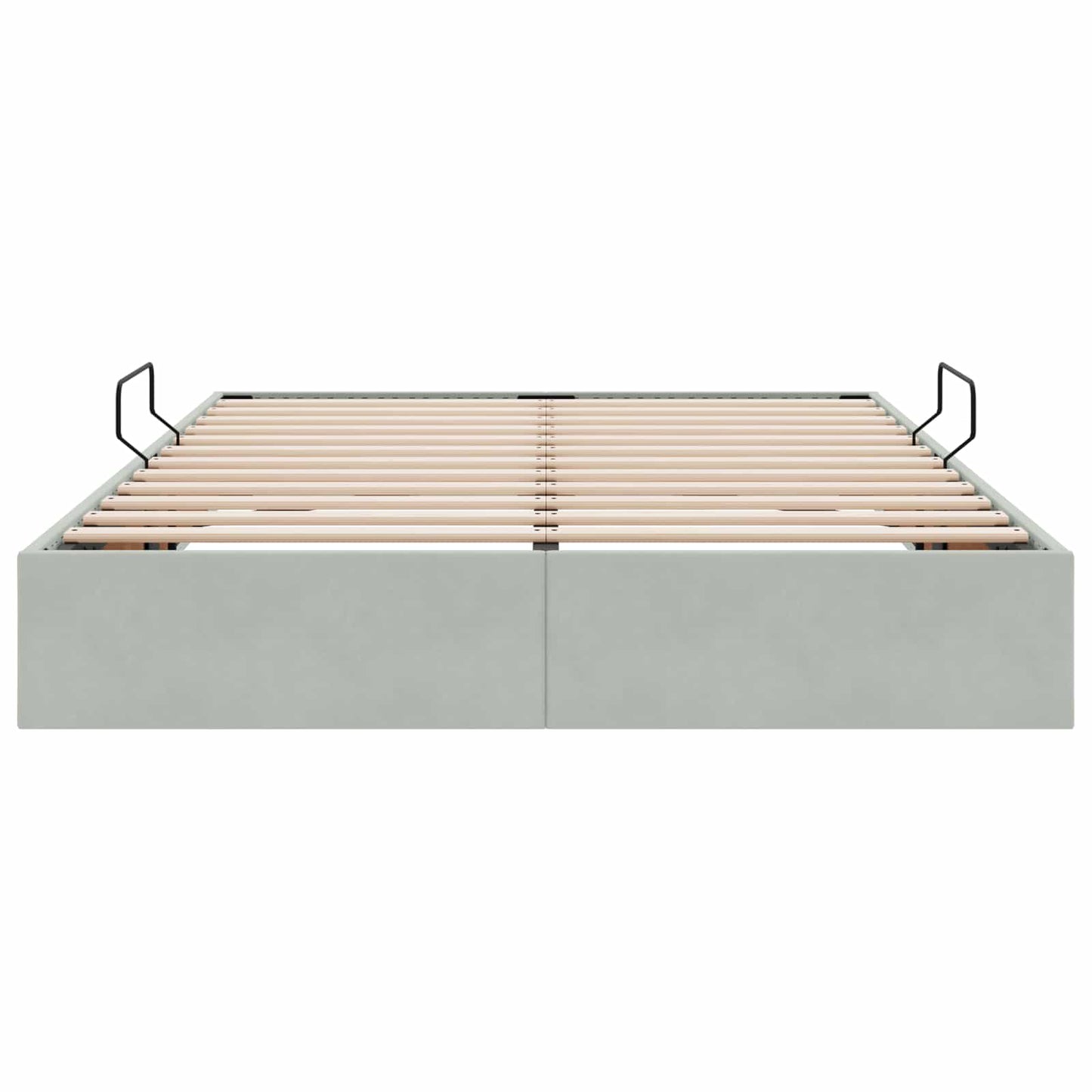 vidaXL Κρεβάτι Οθωμανικού Τύπου Ανοιχτό γκρι 140 x 200 cm Βελούδο