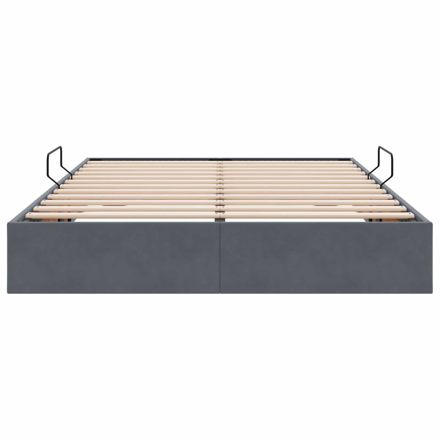 vidaXL Κρεβάτι Οθωμανικού Τύπου Σκούρο Γκρι 140 x 200 cm Βελούδο