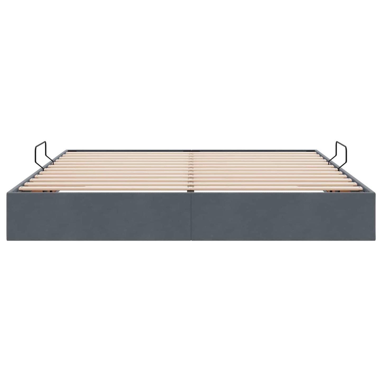 vidaXL Κρεβάτι Οθωμανικού Τύπου Σκούρο Γκρι 160 x 200 cm Βελούδο